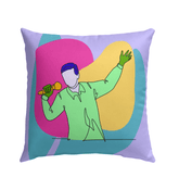 Singing man Outdoor Pillow - Beyond T-shirts